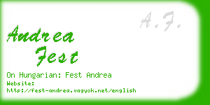 andrea fest business card